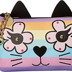 Luv Betsey Double Rainbow Kitty Crossbody Studs